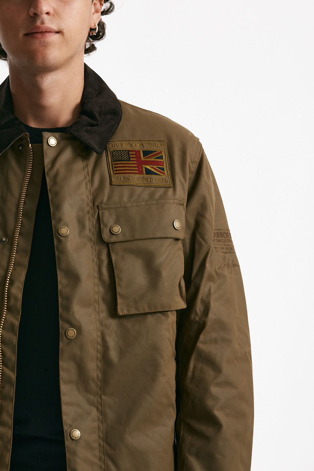 giubbino workers wax in cotone cerato sand-bruciato men Barbour - 6