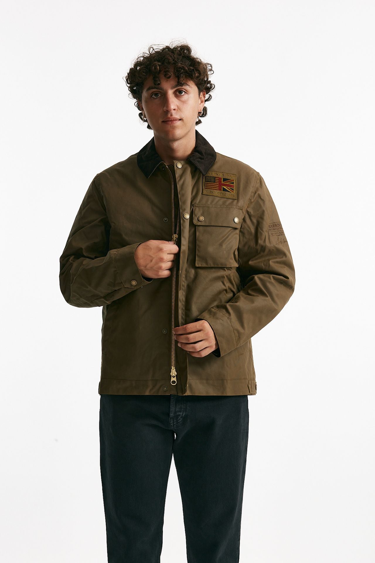 giubbino workers wax in cotone cerato sand-bruciato men Barbour - 5