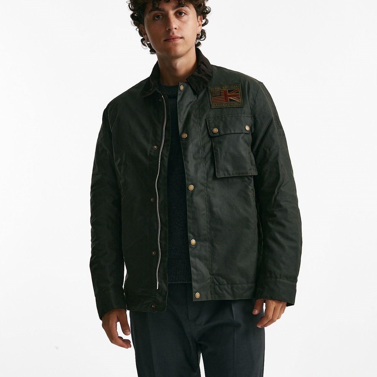 giubbino workers wax in cotone cerato sage-verde men Barbour - 10