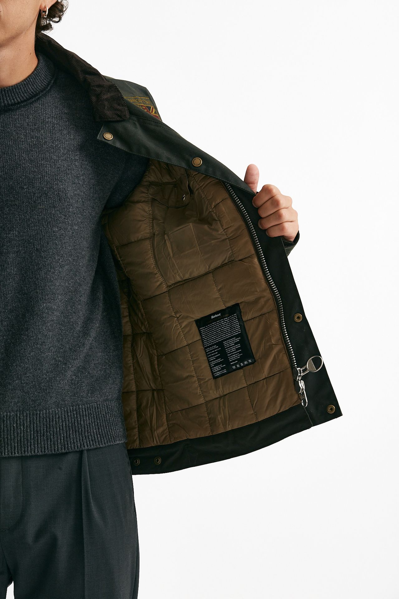 giubbino workers wax in cotone cerato sage-verde men Barbour - 9