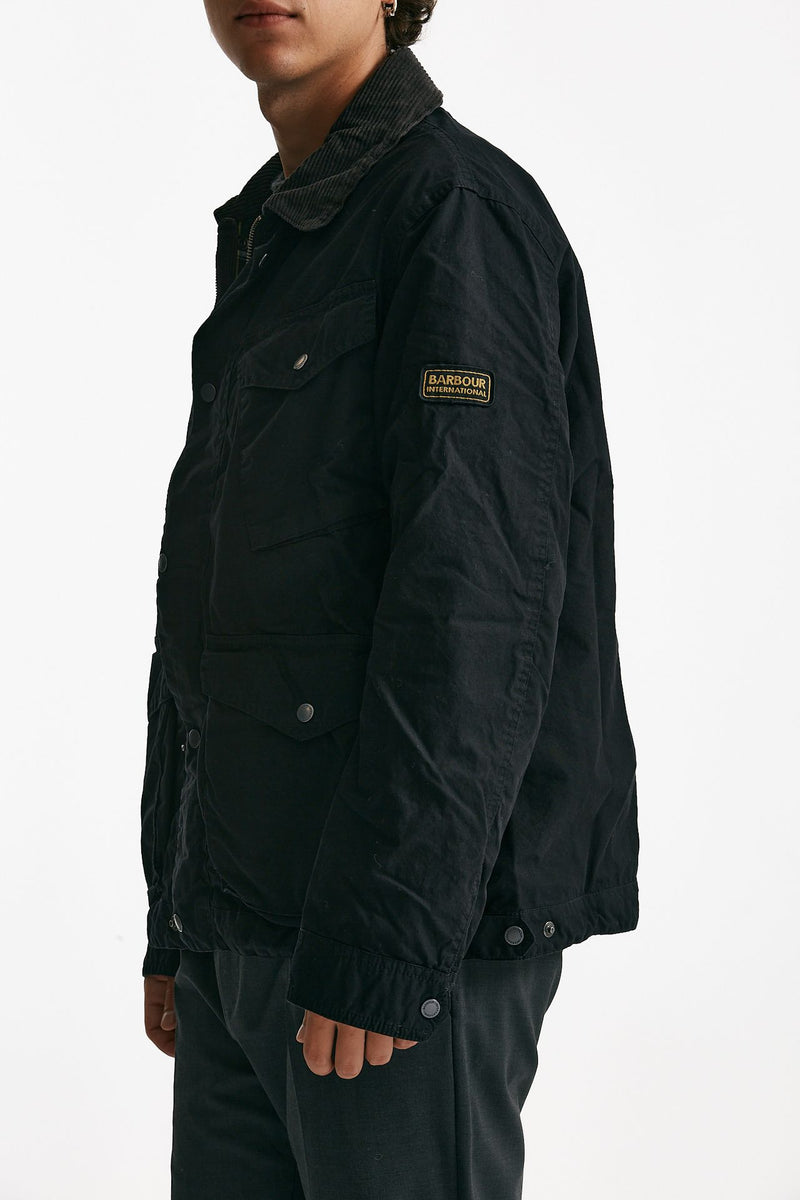 field jacket drifter wax in cotone nero men Barbour - 4