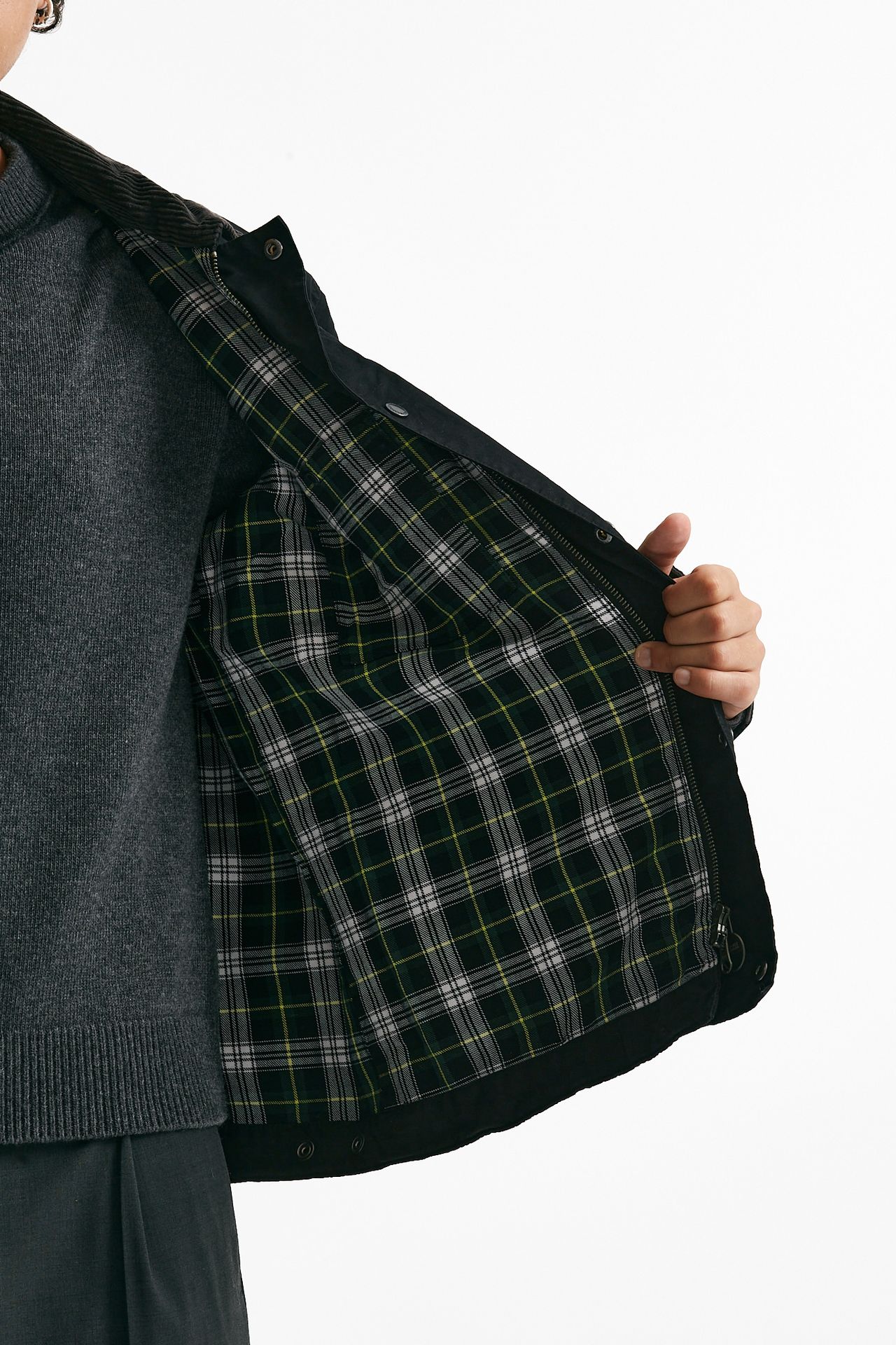 field jacket drifter wax in cotone nero men Barbour - 8