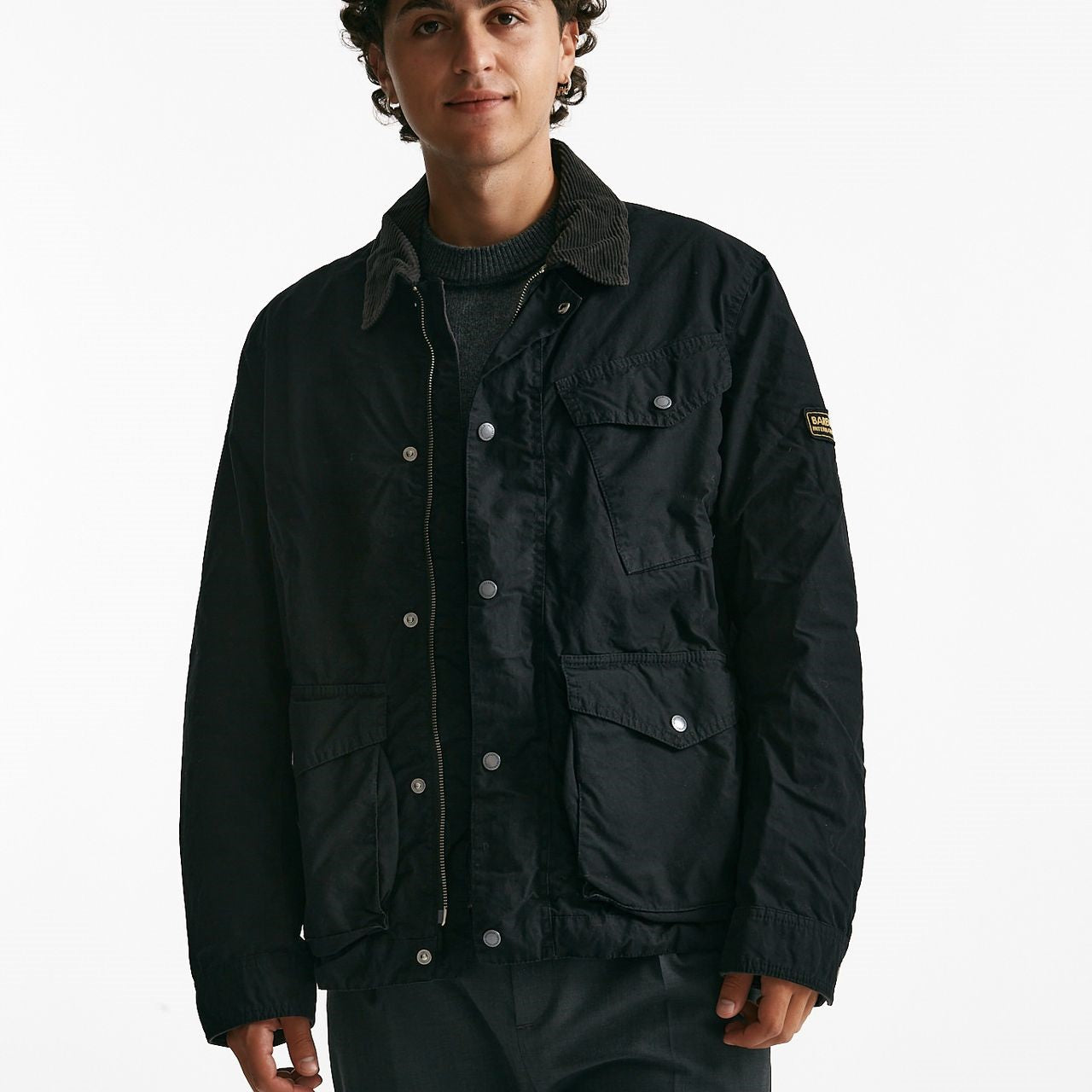 field jacket drifter wax in cotone nero men Barbour - 9
