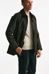 giacca ashby wax jacket in cotone cerato olive-verde men Barbour - 4