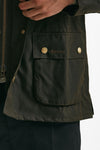 giacca ashby wax jacket in cotone cerato olive-verde men Barbour - 7