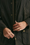 giacca ashby wax jacket in cotone cerato olive-verde men Barbour - 8