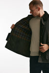 giacca ashby wax jacket in cotone cerato olive-verde men Barbour - 9