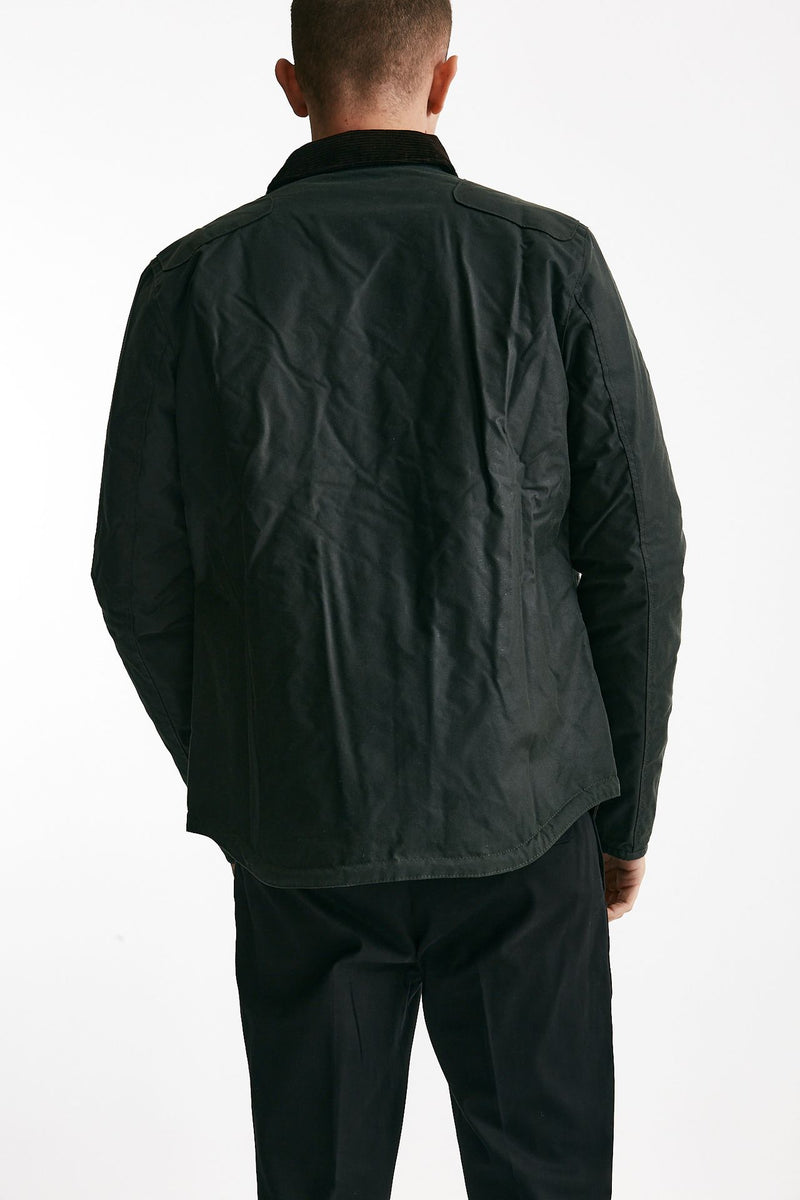 giubbino reelin wax jacket in cotone cerato sage-verde men Barbour - 3