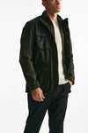 field jacket ogston wax jacket in cotone cerato olive-verde men Barbour - 3
