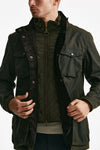 field jacket ogston wax jacket in cotone cerato olive-verde men Barbour - 9