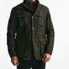field jacket ogston wax jacket in cotone cerato olive-verde men Barbour - 10