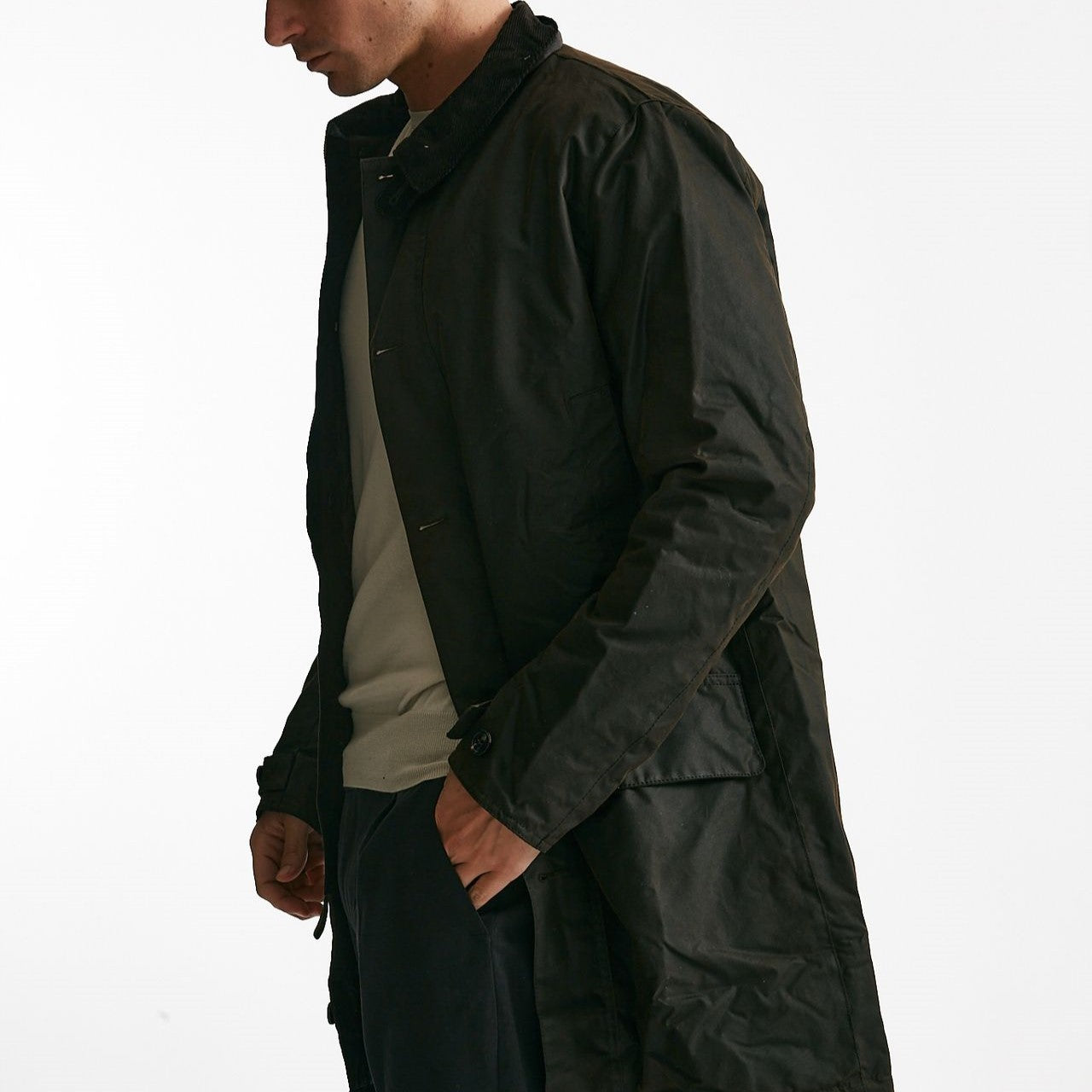 soprabito mac wax in cotone cerato dark brown-marrone men Barbour - 10