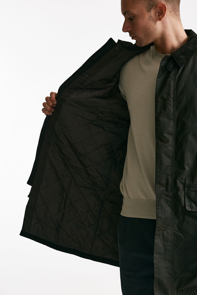 soprabito mac wax in cotone cerato dark brown-marrone men Barbour - 6