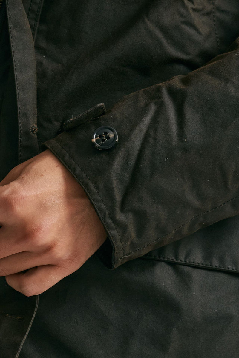 soprabito mac wax in cotone cerato dark brown-marrone men Barbour - 7