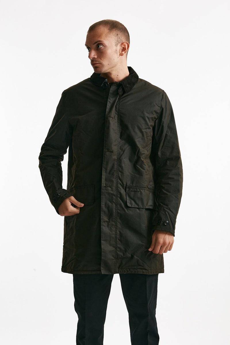 soprabito mac wax in cotone cerato dark brown-marrone men Barbour - 5