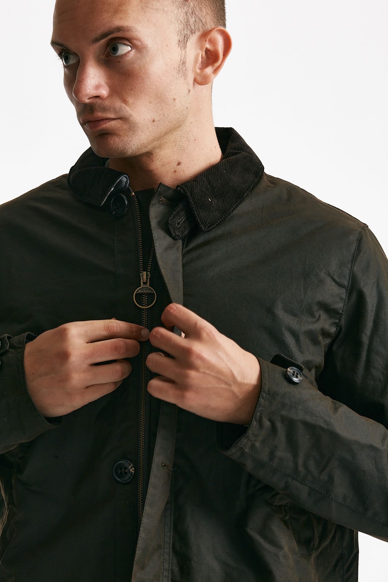 soprabito mac wax in cotone cerato dark brown-marrone men Barbour - 8