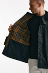 giacca ashby wax jacket in cotone cerato navy-blu men Barbour - 6