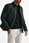 giubbino reelin wax jacket in cotone cerato navy-blu men Barbour - 4
