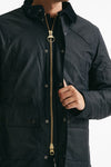 giubbino reelin wax jacket in cotone cerato navy-blu men Barbour - 6