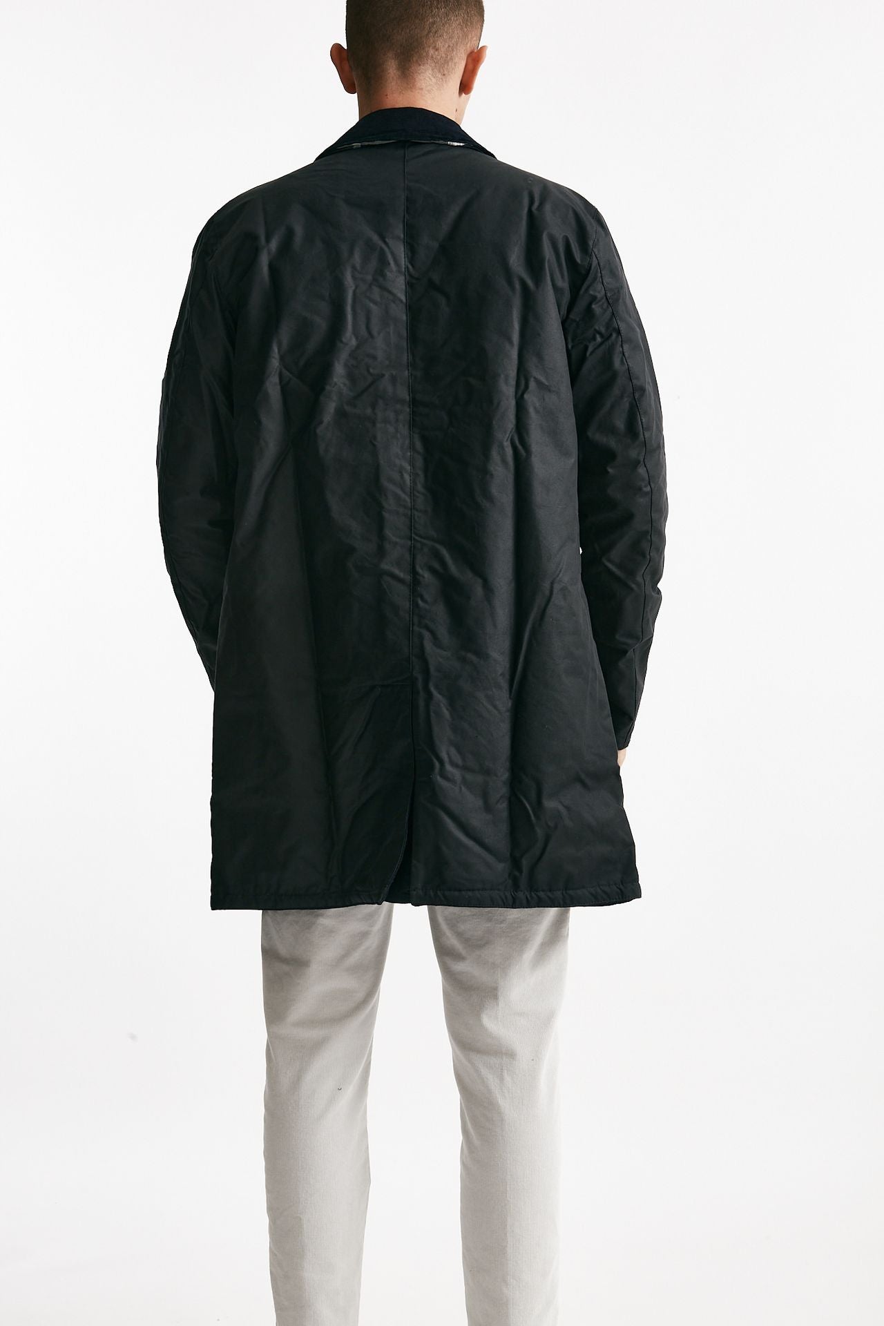 soprabito mac wax in cotone cerato navy-blu men Barbour - 3