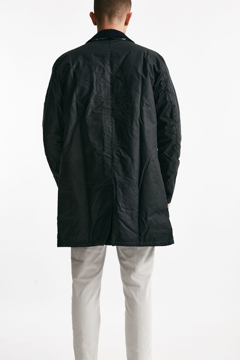 soprabito mac wax in cotone cerato navy-blu men Barbour - 3