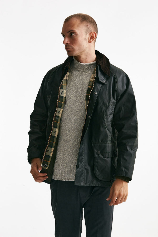Giacca in cotone BEDALE WAX JACKET cerato verde men Barbour