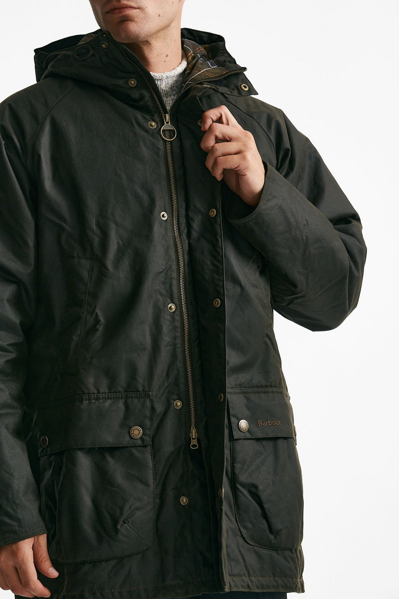 Parka BEDALE WAX PARKA in cotone cerato verde men Barbour - 6