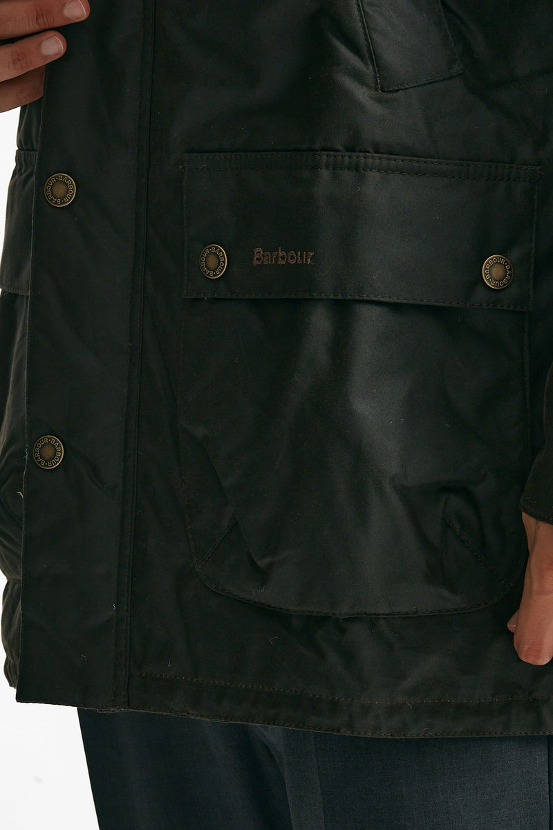 Parka BEDALE WAX PARKA in cotone cerato verde men Barbour - 7