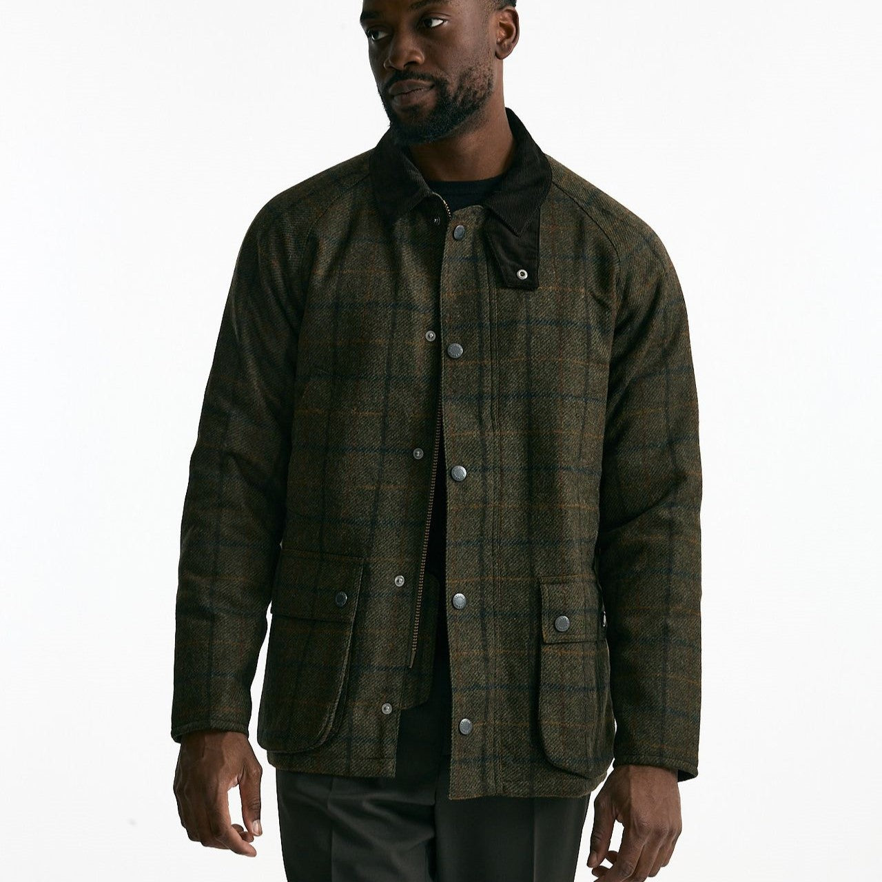Giacca CHECK WOOL JACKET brown/verde men Barbour - 10