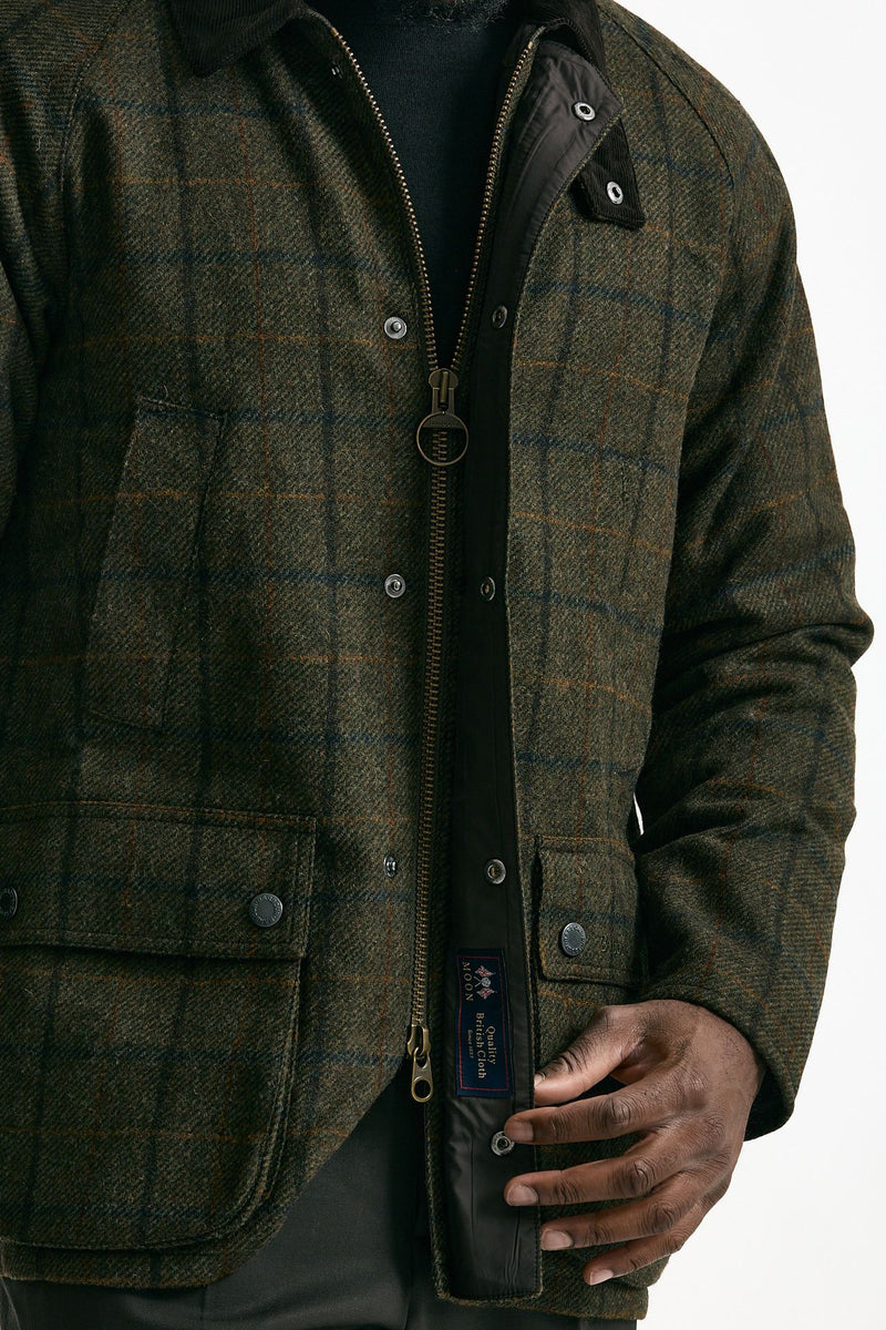Giacca CHECK WOOL JACKET brown/verde men Barbour - 6