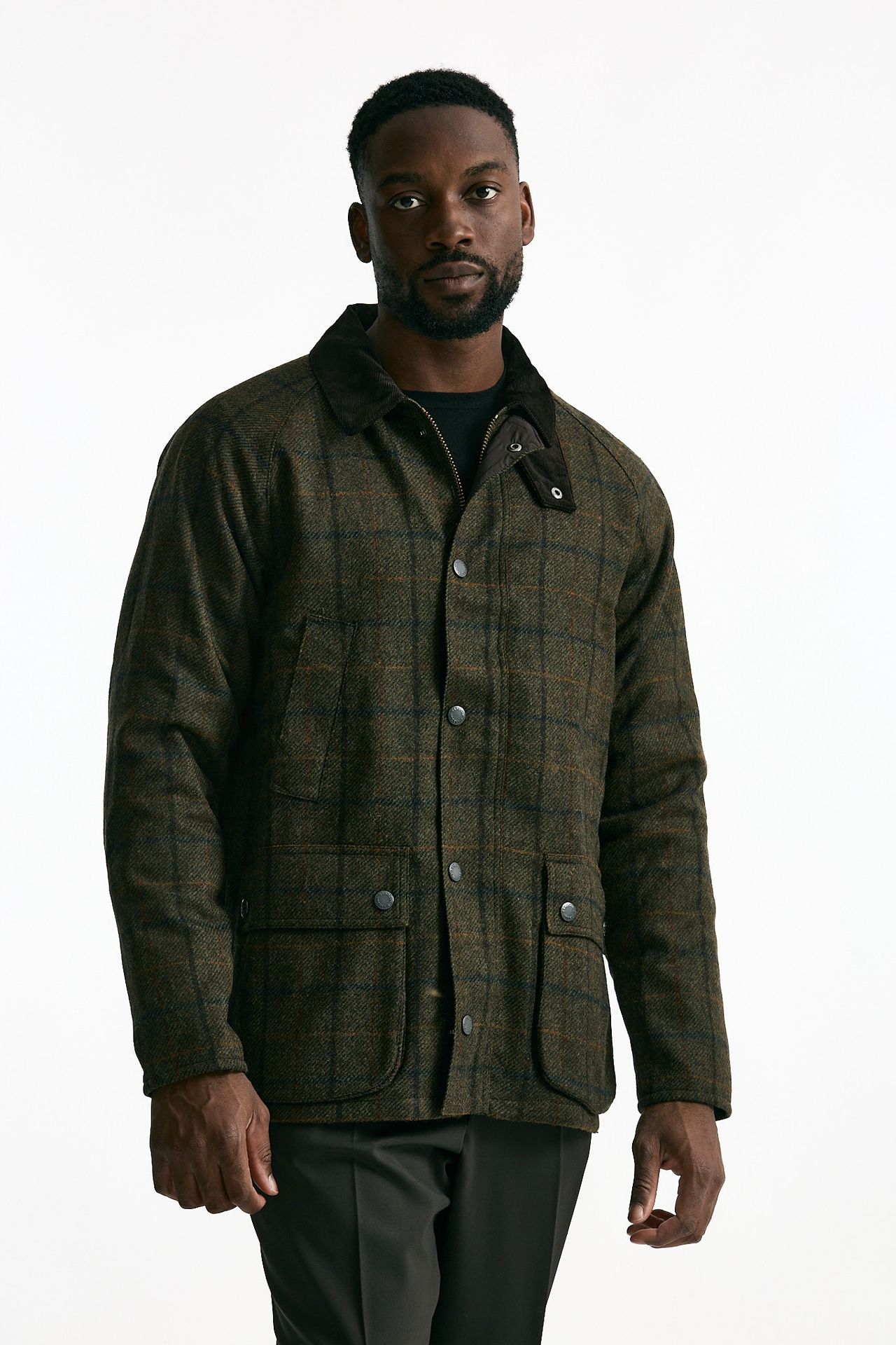 Giacca CHECK WOOL JACKET brown/verde men Barbour - 7