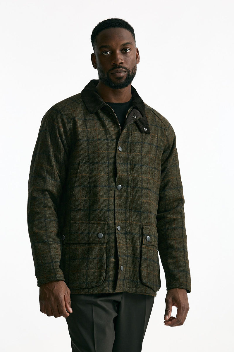Giacca CHECK WOOL JACKET brown/verde men Barbour - 7