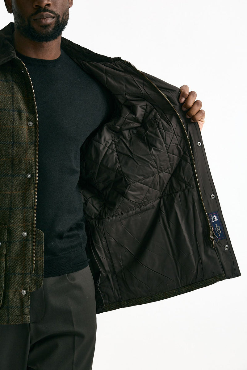 Giacca CHECK WOOL JACKET brown/verde men Barbour - 9