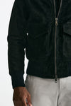 Giubbino in pelle camoscio lavato nero men Giorgio brato - 6