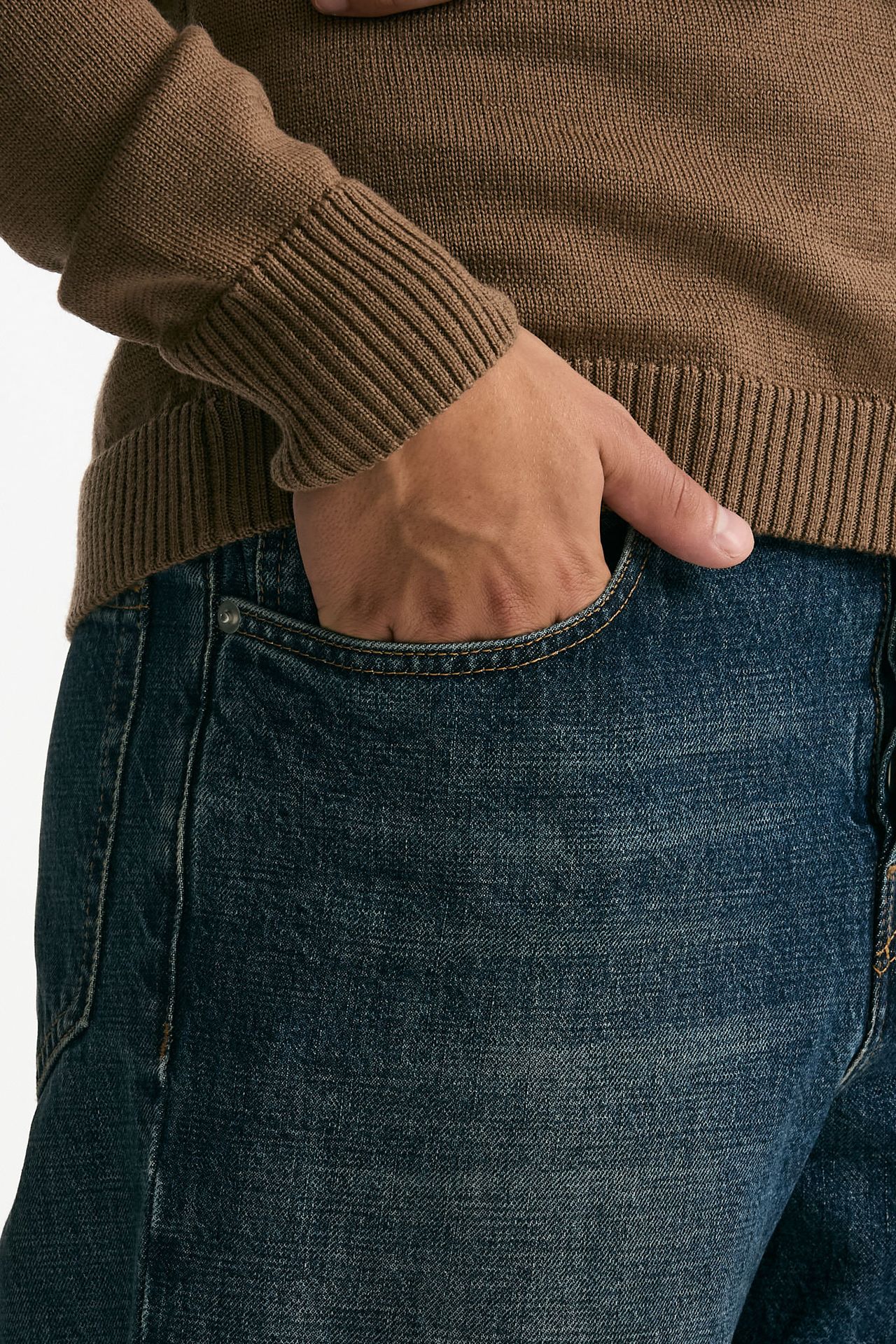 Jeans lavaggio scuro stone washed men Covert - 5