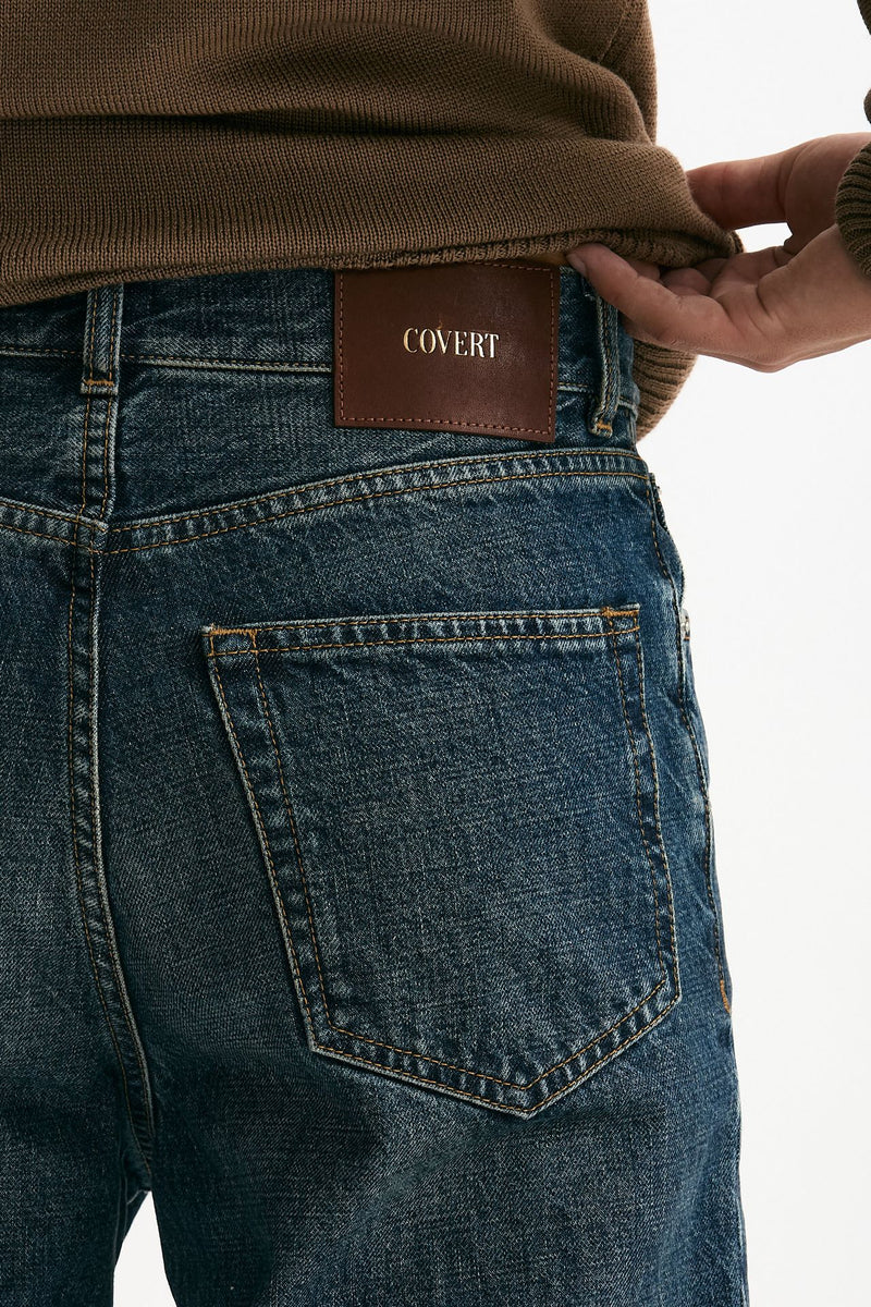 Jeans lavaggio scuro stone washed men Covert - 7