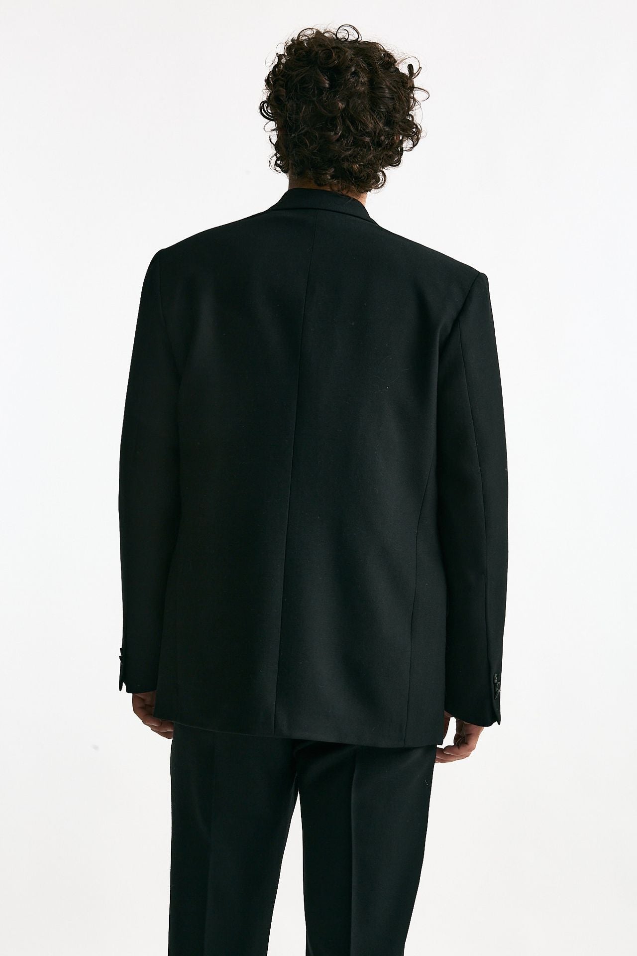 Giacca doppiopetto in lana nero men Covert - 4