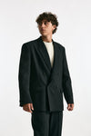Giacca doppiopetto in lana nero men Covert - 1