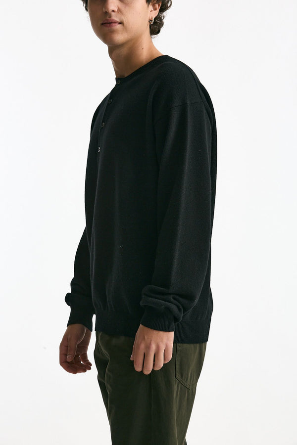 Maglia in lana cashmere e seta nero men Covert