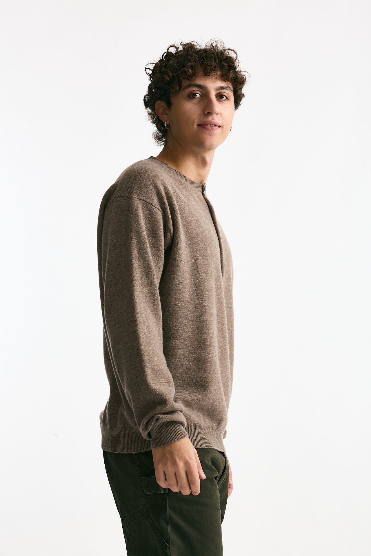 Maglia in lana cashmere e seta tortora men Covert - 2