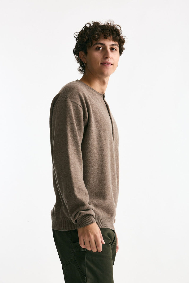 Maglia in lana cashmere e seta tortora men Covert - 2