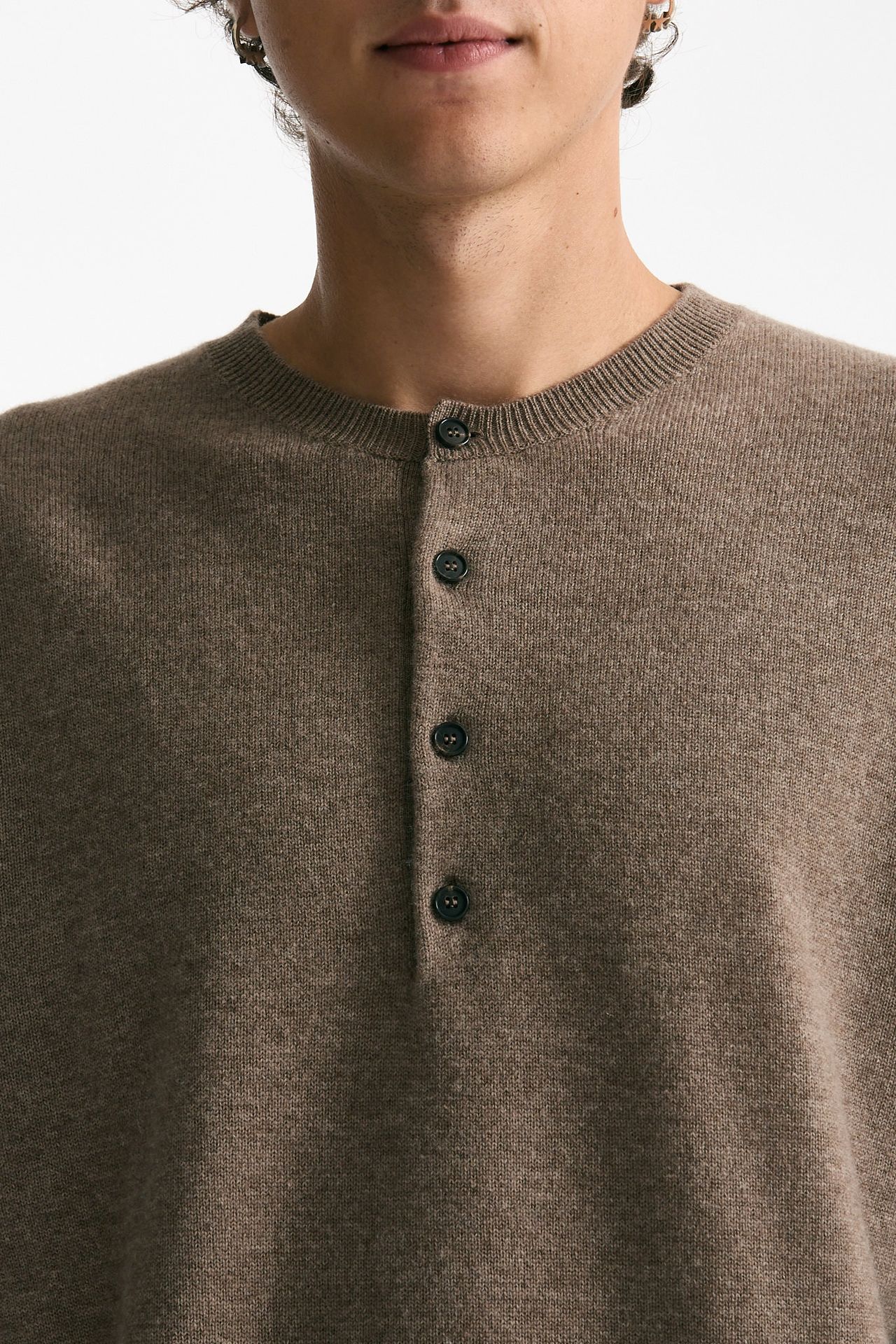 Maglia in lana cashmere e seta tortora men Covert - 5