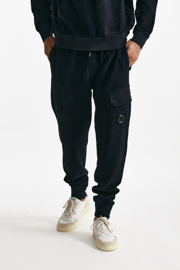pantalone felpa brushed and emerized diagonal fleece blu men C.p. company
