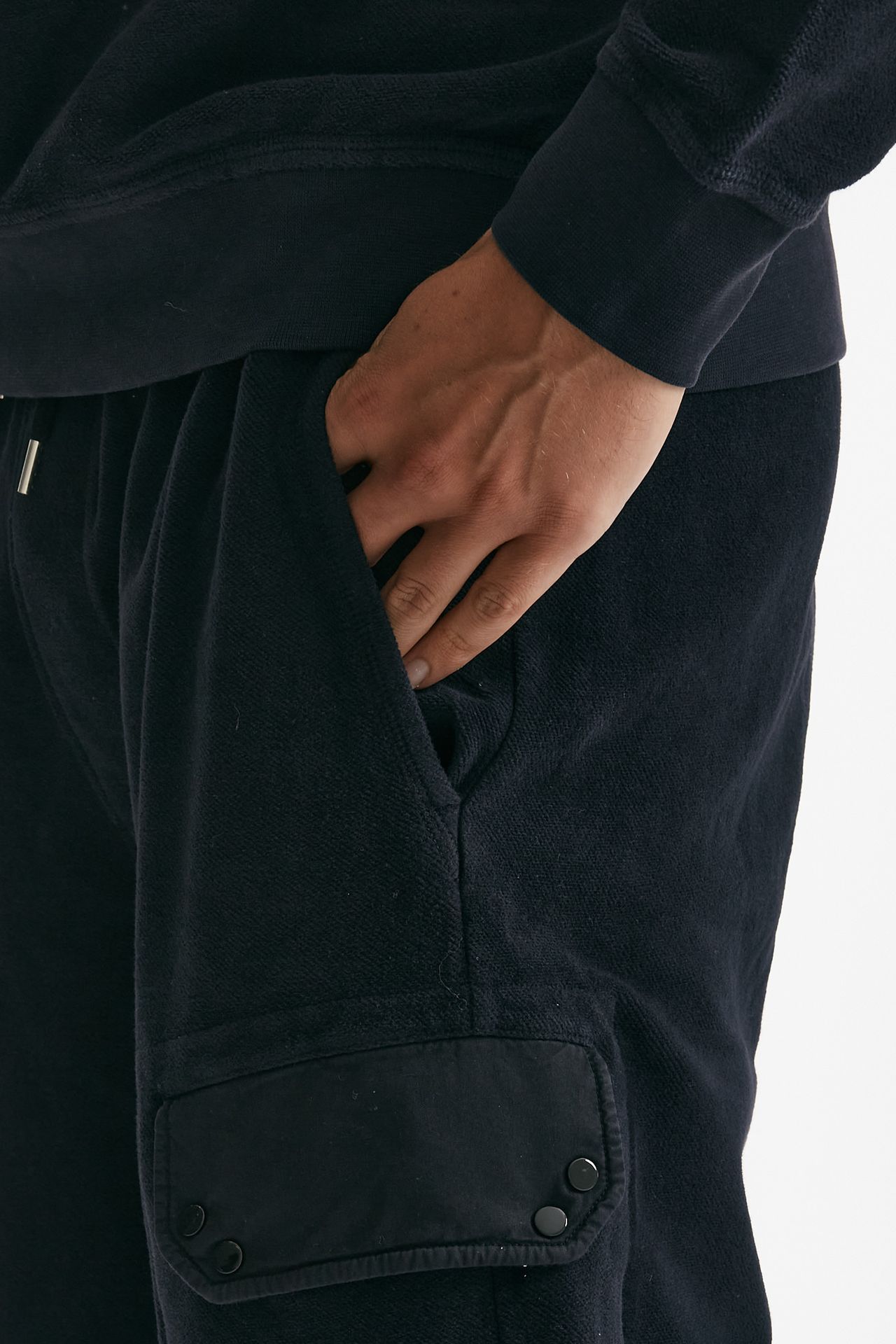 pantalone felpa brushed and emerized diagonal fleece blu men C.p. company - 7
