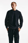 felpa brushed and emerized diagonal fleece in cotone blu men C.p. company - 1