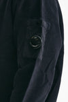 felpa brushed and emerized diagonal fleece in cotone blu men C.p. company - 5