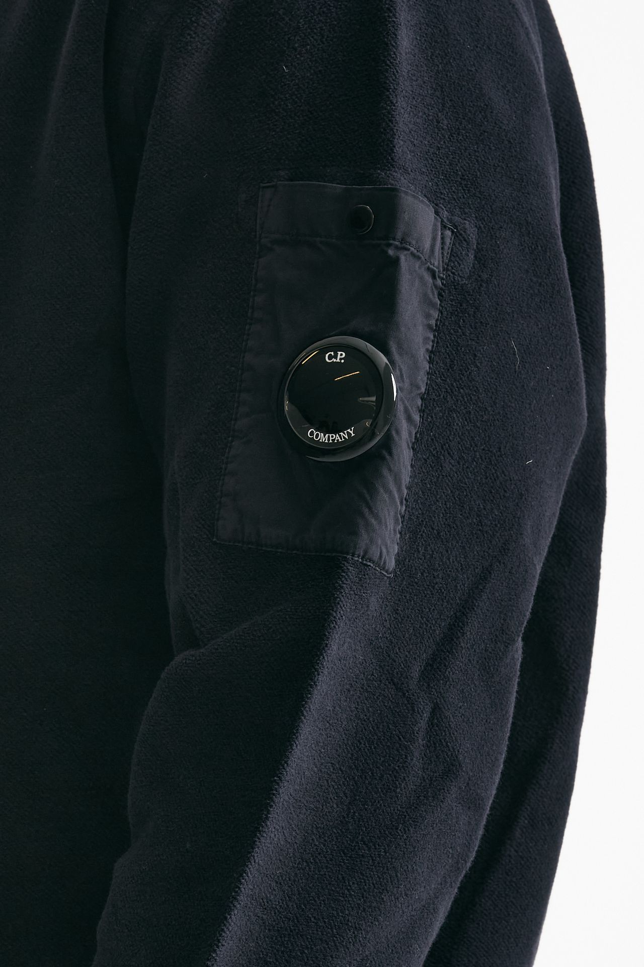 felpa brushed and emerized diagonal fleece in cotone blu men C.p. company - 5