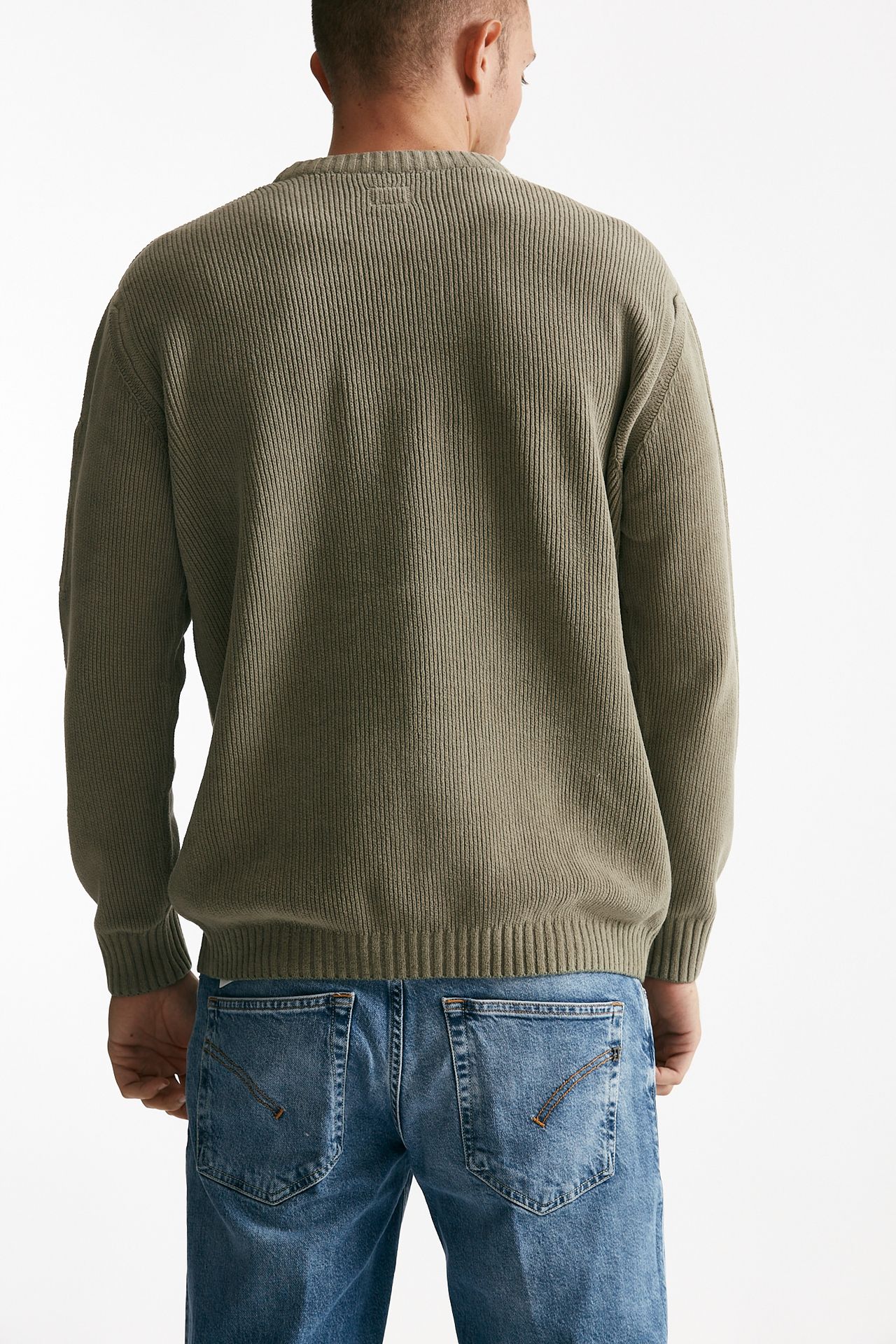 maglia crew neck chenille in ciniglia tortora men C.p. company - 3