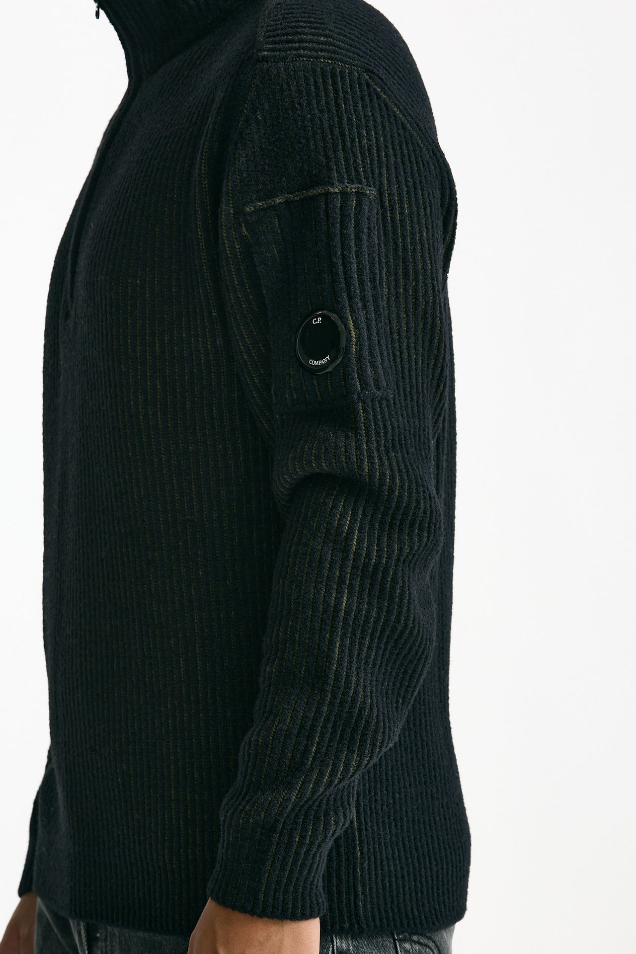 Maglia in lana e poliammide Vanisè nero/verde men C.p. company - 4