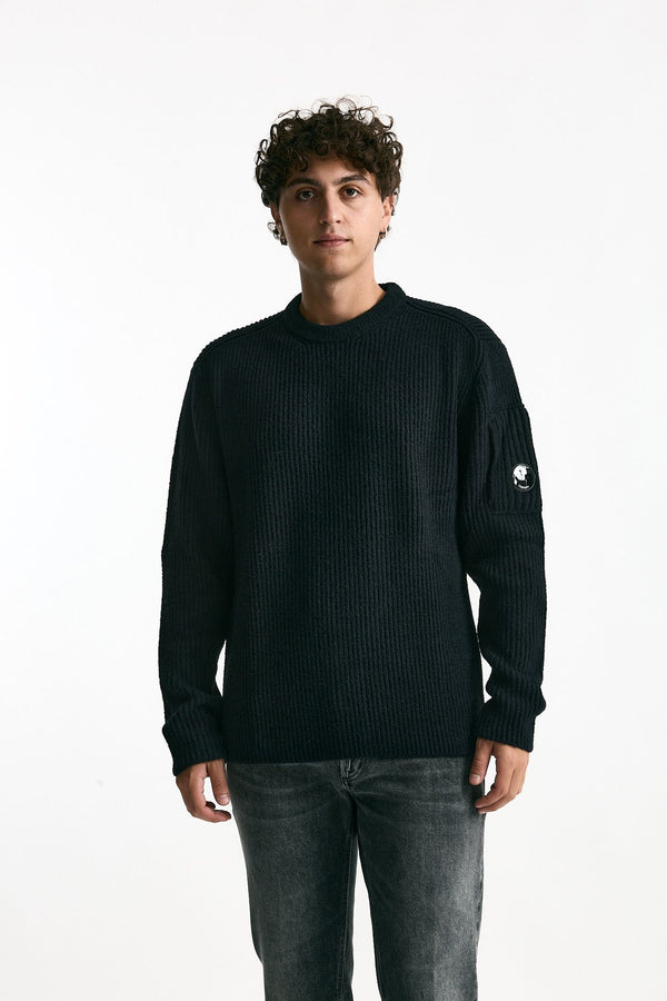 Maglia in lana e poliammide nero men C.p. company